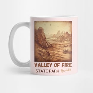 Valley Of Fire State Park Nature Lover Vintage Travel Adventure T-Shirt Mug